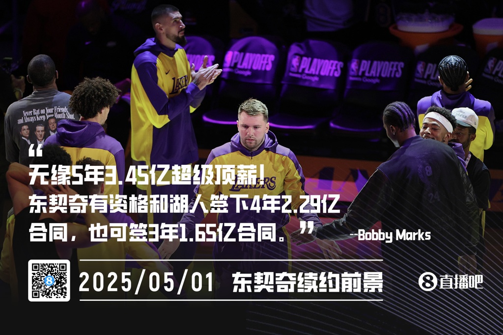 无缘5年3.45亿！东契奇有资格和湖人签4年2.29亿 也可签3年1.65亿
